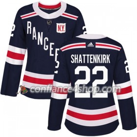 Adidas Maillot de Hockey New York Rangers Kevin Shattenkirk 22 2017-2018 Bleu Marine Winter Classic Authentic - Femme